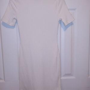 Forever 21 creme ribbed dress